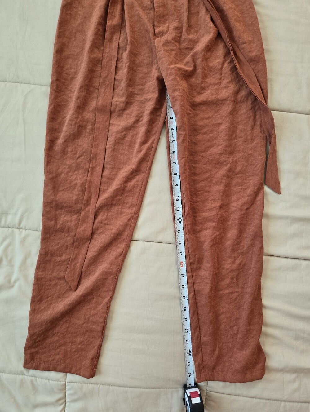 Sadie & Sage Rust / Terracotta Pants With Belt M - Picture 8 of 8